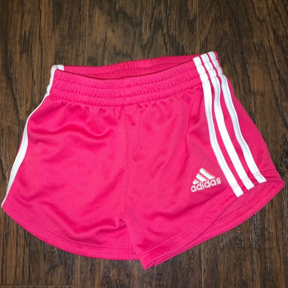 girls pink adidas shorts